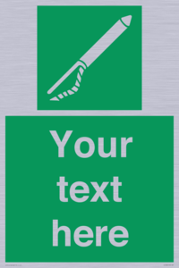 Custom sign safe condition Line throwing appliance